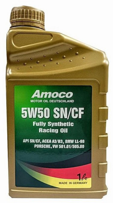 Amoco 全合成機油 卓越引擎保護 提升燃油效率 適用多種車型, 5W-50, 1個, 1L