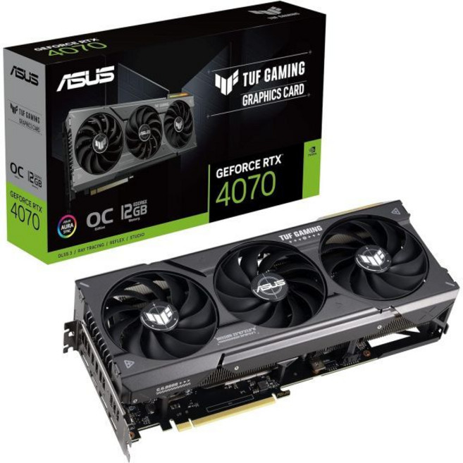 에이수스 TUF 게이밍 지포스 RTX 4070 슈퍼 12GB GDDR6X OC 에디션 비디오 카드 / TUF-RTX4070S-O12G-게이밍, RTX4070