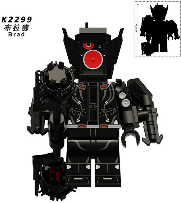 스키비디 변기 블록 캠에라맨 미니 액션 피규어, 1개