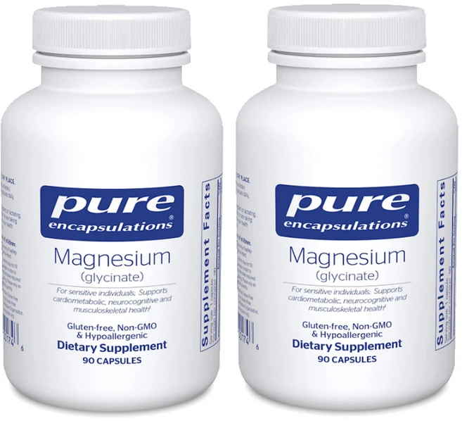 퓨어인캡슐레이션 글리신산 마그네슘 MagnesiumGlycinate 90캡슐2통, 2개, 90정 - 쿠팡