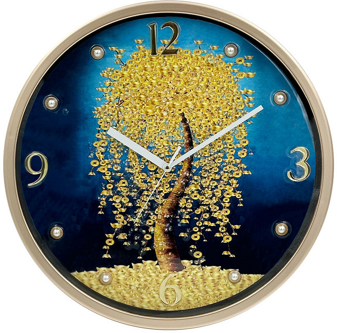 베스트플러스 돈나무 무소음 벽시계 BP512