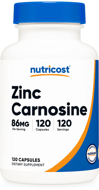 Nutricost 아연 카르노신 86mg Zinc Carnosine, 1개, 120정