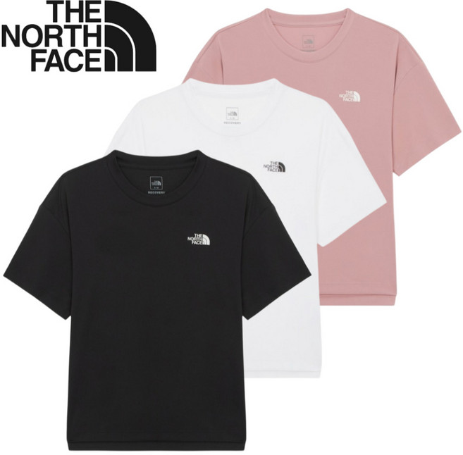 [백화점발송] 노스페이스 여성 반팔티 티셔츠 경량 세미 크롭 러닝 운동 등산 캠핑 여행 에어로빅