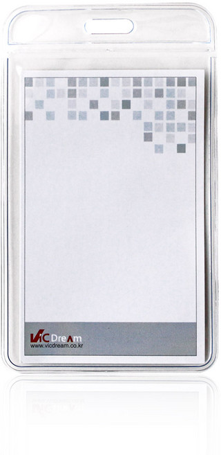 빅드림 6662 PVC 사원증 ID 목걸이 명찰 이름표 (세로) 48개입 (끈 별도), 단품, 단품