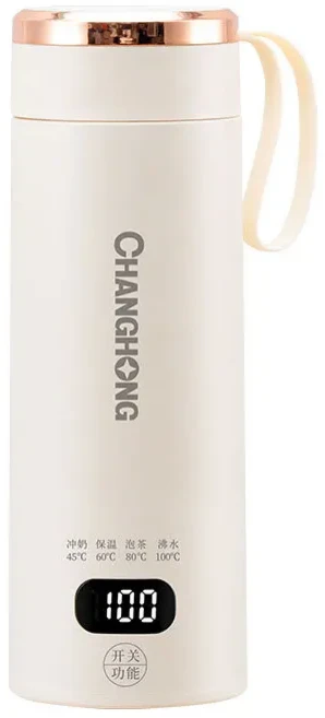 500ml 전기 주전자 휴대용 난방 컵 다기능 삶은 물 스마트 여행을위한 조절 가능한 온도, 02 AU, 01 하얀색