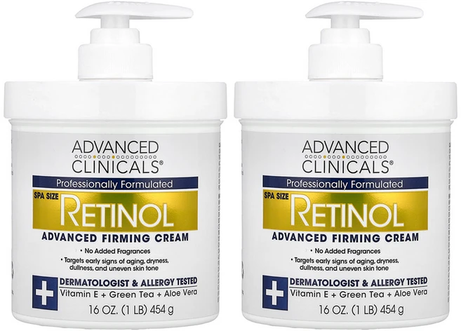 어드밴스드클리니컬스 2개X 레티놀 어드밴스드 퍼밍 크림 향료 무함유 454g(16oz), ADC00638-2, 2개, 454g - 쿠팡