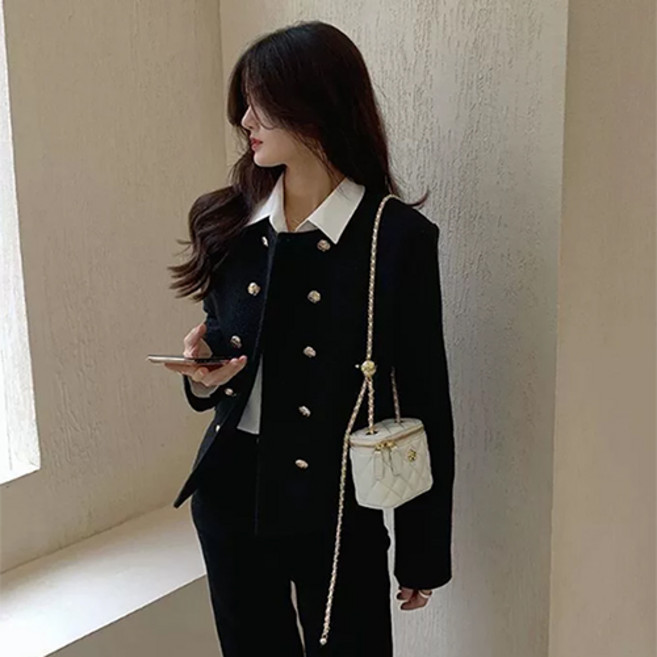 소울린느 샤샤 사각 퀼팅 체인 크로스백 -미듐사이즈 (2컬러)