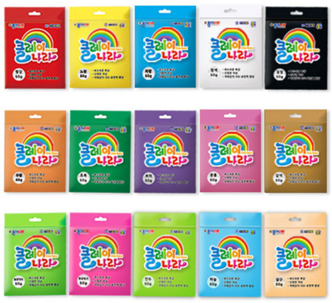 종이나라 클레이나라 50g 낱색, 초록, 1개