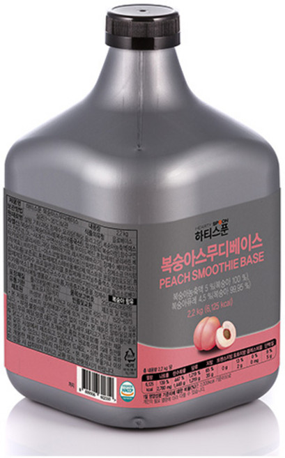 하티스푼 복숭아 베이스 2.2kg, 1개