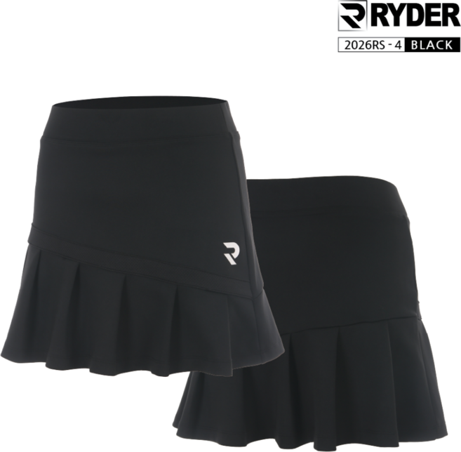 라이더 치마 배드민턴 여성 하의 팬츠 주름 스커트 블랙 2026RS-4
