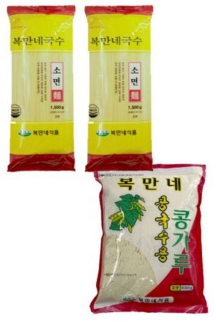 여름철 별미 간편 콩국수 재료 콩가루 콩국수용 국수 소면 콩국수면, 1.5kg, 1개