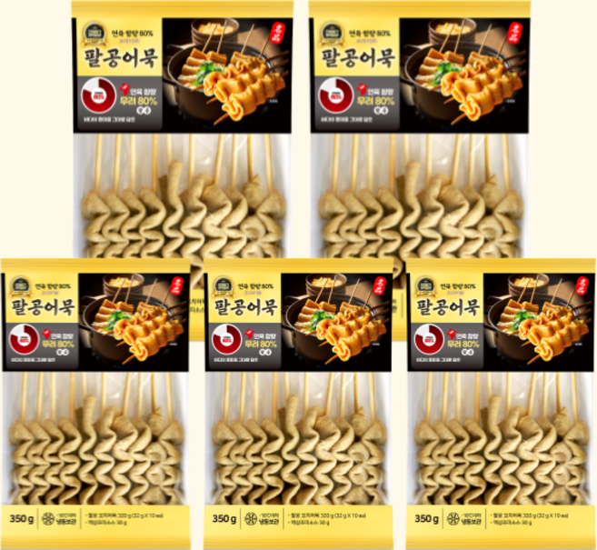 팔공 프리미엄 고연육 함량 꼬치어묵 [10개입 + 장소스], 3개, 320g