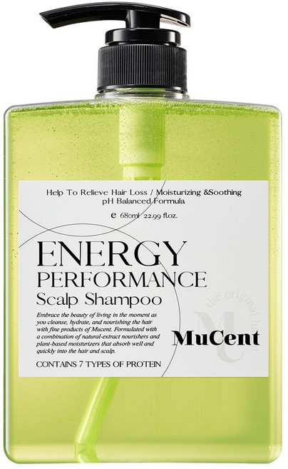 [본사][뮤센트] 에너지 퍼포먼스 스칼프 샴푸 탈모개선 티트리 단백질 약산성 모발강화, 1개, 680ml