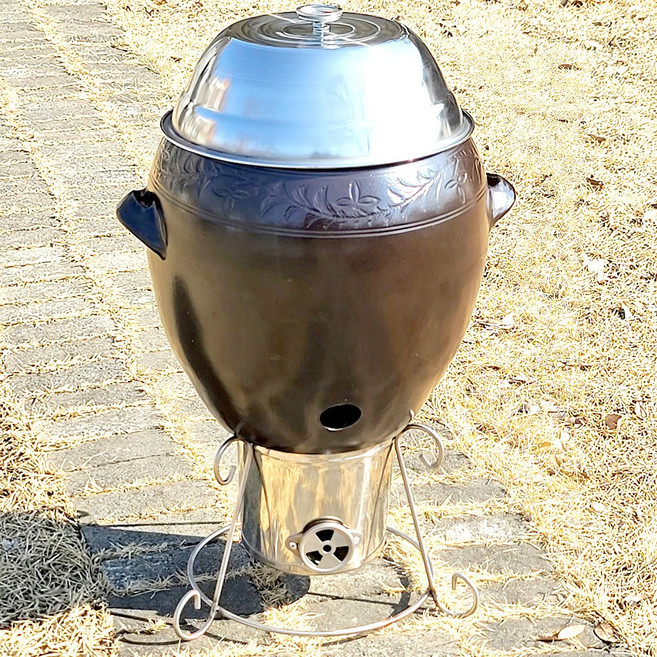 내열 항아리 바베큐 프리미엄 그릴 훈제 삼겹살 구이 훈연기/훈제기 캠핑용 전원주택 펜션, 1개