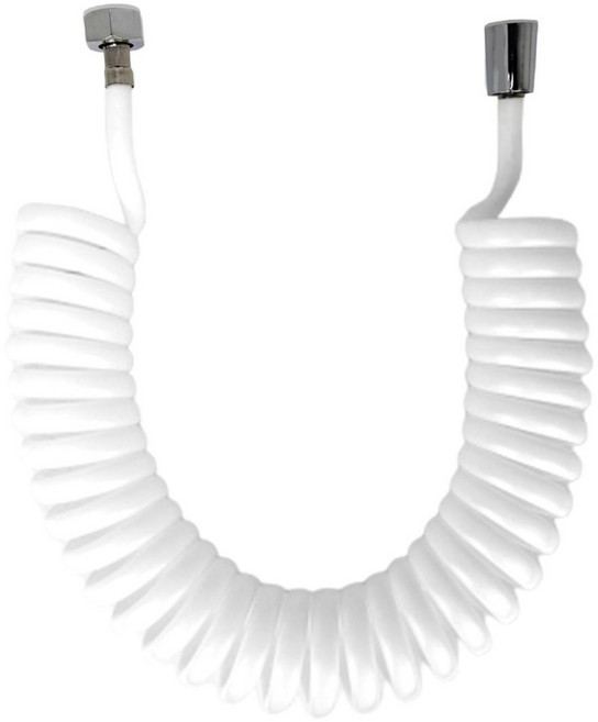 스프링 샤워호스 코일호스 욕실 베란다 화장실청소, 황동 스프링호스 화이트 5M, 1개, 화이트