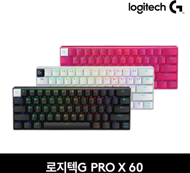 로지텍코리아 로지텍G PRO X60 TKL 키보드 텐키리스, 갈축, PRO X 60 TKL, 화이트