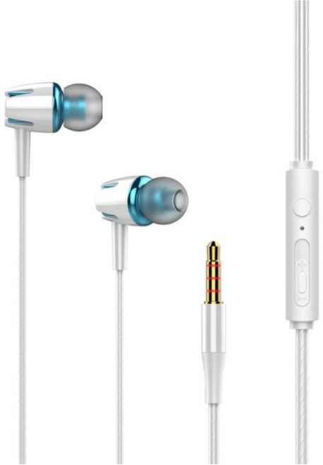 ZNS-B9 인 이어 헤드폰 3.5MM 커널형 이어폰 ~, 화이트+골드