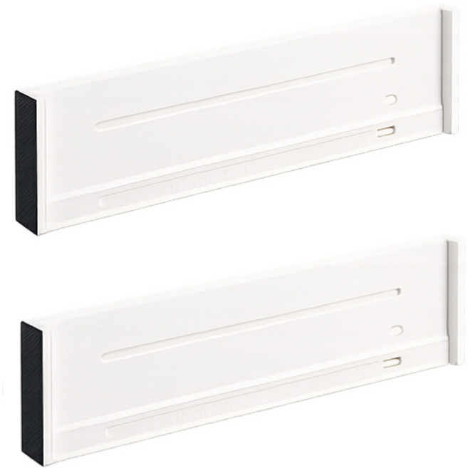 바이빈 길이조절 서랍 정리 책장 칸막이, 2개, 화이트 L