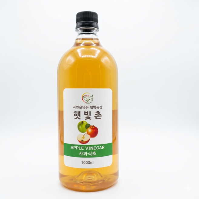 미가야 천연 자연발효 식초 순수 수제 사과식초, 1개, 1L