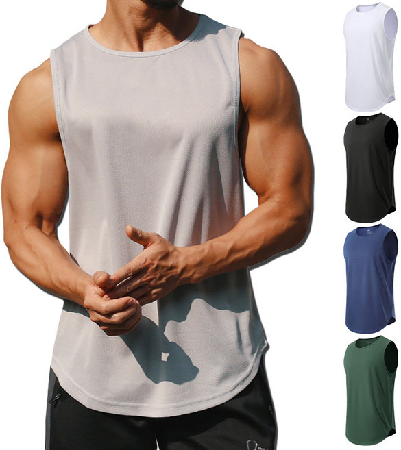 5컬러 남성 헬스 스포츠 민소매 나시 M~3XL 스판 쿨링 런닝 운동 나시티