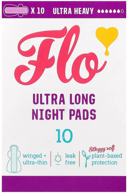 Here We Flo 울트라 롱 나이트 패드 강조 표현 완화 헤비 10개입 HWF-10172 - 쿠팡