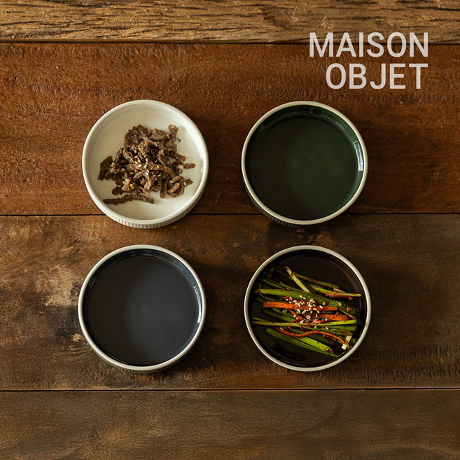 윤도자기 차곡 11cm 찬기 소 2P, 아이보리+챠콜, 1개