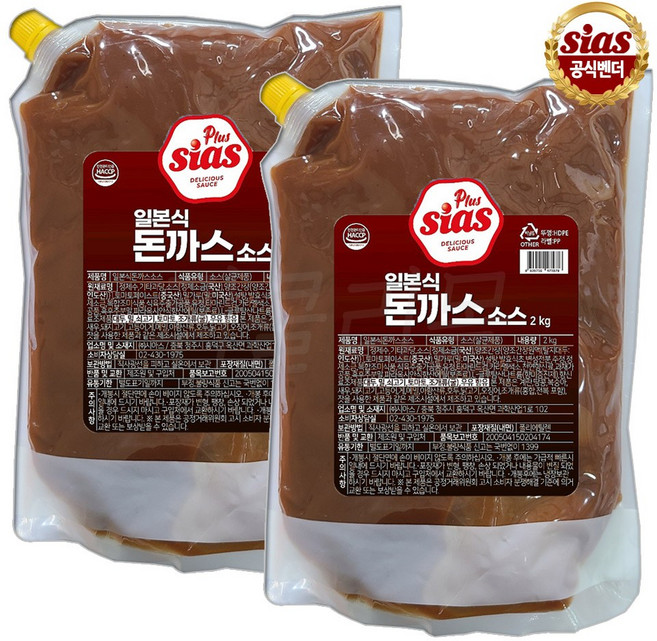 시아스 일본식 돈까스소스, 2kg, 2개