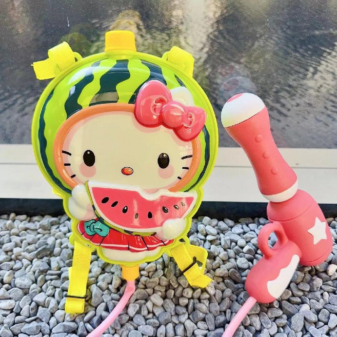 키즈물총 장난감 KT고양이 베이비 풀아웃 워터 스프레이 워터밤 물총놀이, 표준 구성, 수박키티 2L