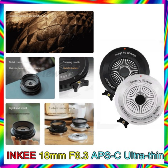 SGimage 18mm F6.3 APS-C Sony E Fujifilm FX Nikon Z Micro 4/3 MFT 마운트 카메라용 초박형 팬케이크 수, 02 은, 02 M43