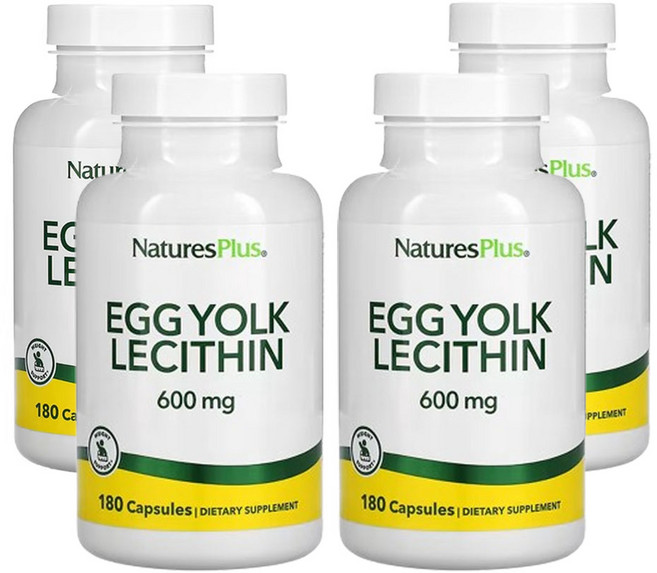네이쳐스플러스 계란 노른자 레시틴 600mg 베지캡슐 180정, 4개