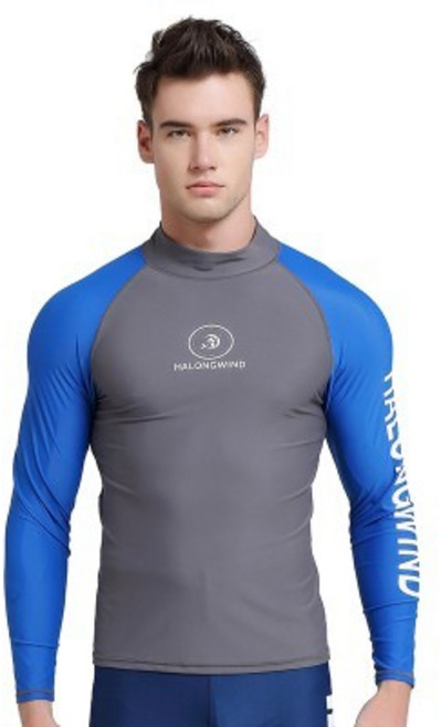 HALONGWIND 男士水母衣，短袖防曬泳衣，合身設計，耐用透氣