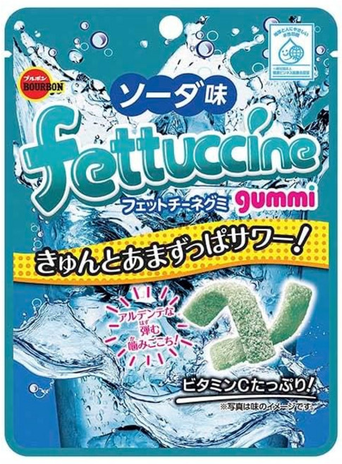 블본 페투치네 구미 소다맛 50g 쫄깃한 식감의 상큼한 탄산 젤리, 1g, 1개