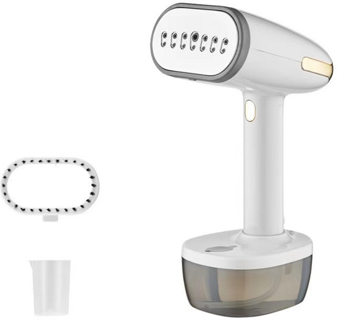 手持掛燙機乾溼兩用小型噴霧蒸汽電熨斗便攜式家用迷你便攜掛燙機, 206A白色不鏽鋼掛燙機:美規插頭