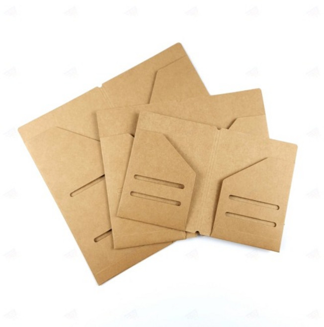 크래프트 종이 다용도 카드 홀더 지갑 명함 카드키 지폐 메모지 수납 폴딩 케이스 파우치