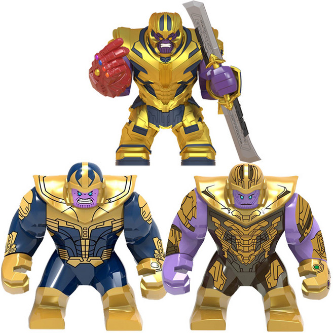 타노스 3종 풀세트 호환블럭 브릭미니피규어 취미/수집/장식/컬렉션용 커스텀 블록피겨, 04. 타노스 3종 풀세트(로켓), 1개