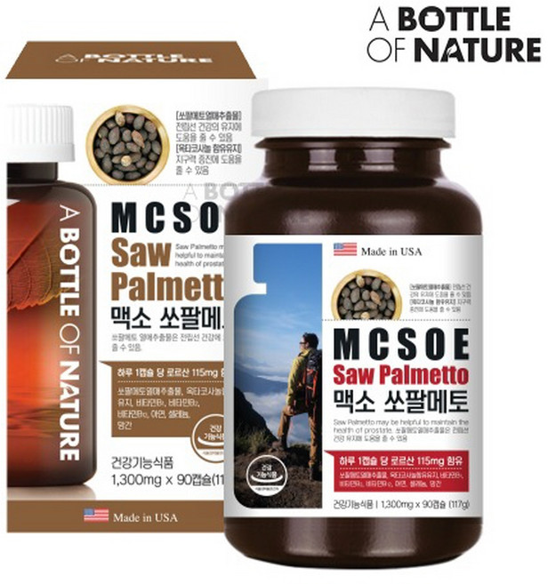 맥소 쏘팔메토 옥타코사놀 미국산 소팔메토추출물 로르산115MG, 90회분, 2개