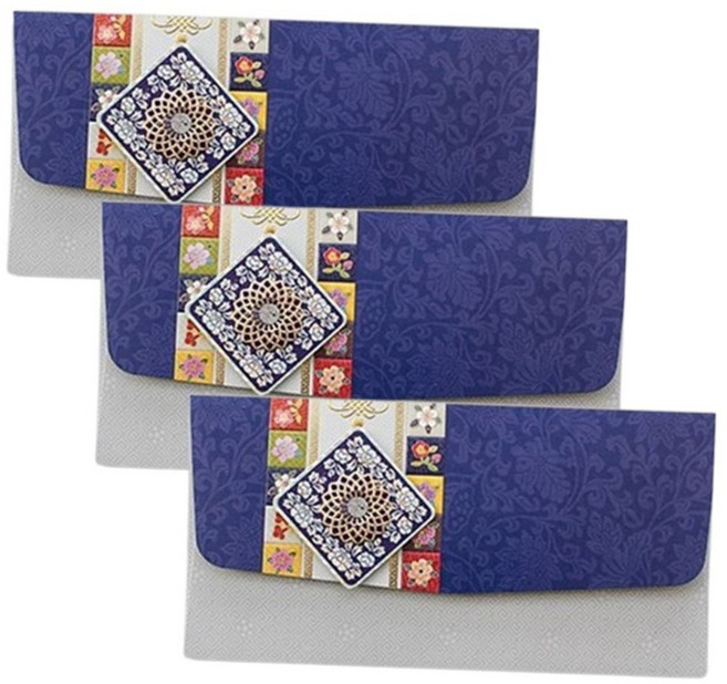 전통 푸른 자개 용돈 봉투 3p 명절 감사 축하 부모님선물 예단봉투 상품권봉투