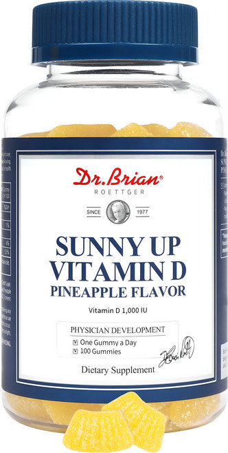 닥터브라이언 써니업 비타민D 파인애플 플레이버, 100정, 1개