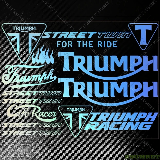 Triumph STREET TWIN 액세서리 오토바이 스티커 반사 탱크 헬멧 페어링 배기 데칼 가방 로고, 05 Laser