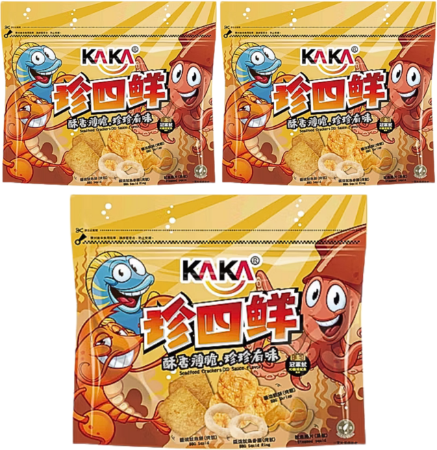 KAKA 珍四鮮 XO醬燒魷魚餅, 88g, 3個