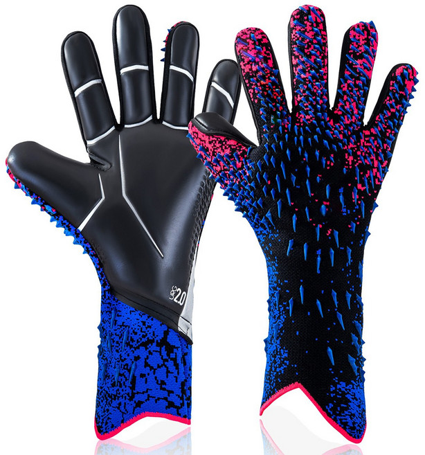골키퍼장갑 슈트 남자축구장갑 풋살장갑 라텍스 골키퍼 장갑 내구성 골키퍼 장갑, 1세트, 파랑색