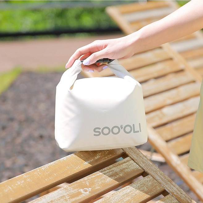 수올리 드라이백 물놀이 방수 수영 가방 비치백, 화이트