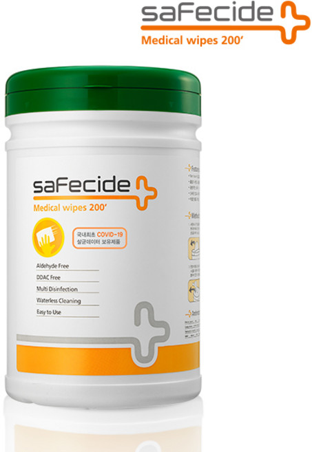 세이프사이드 (SaFecide) 메디칼 와이프스 200매, 1개