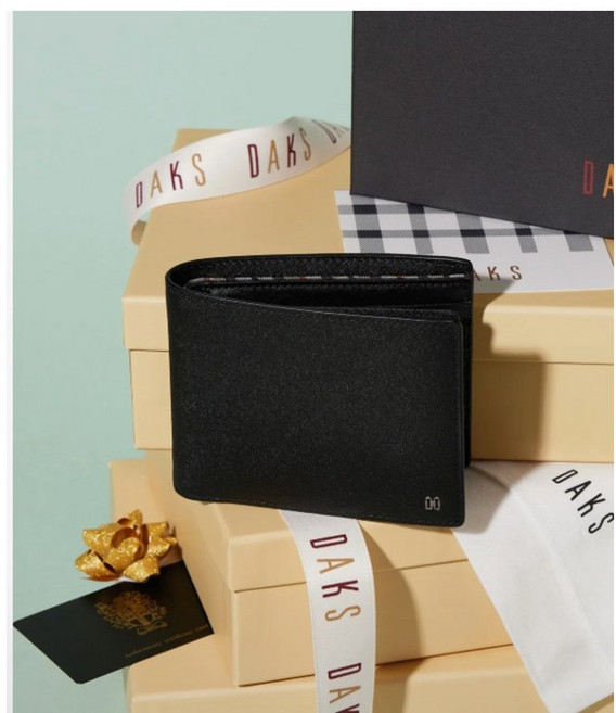 닥스 남녀공용 가죽 미니 DD로고 체크 패턴 포인트 반지갑 + 선풀포장 패키지