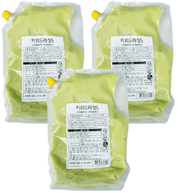 대상 청정원 쉐프원 키위 드레싱 셀러드 소스, 2kg, 3개