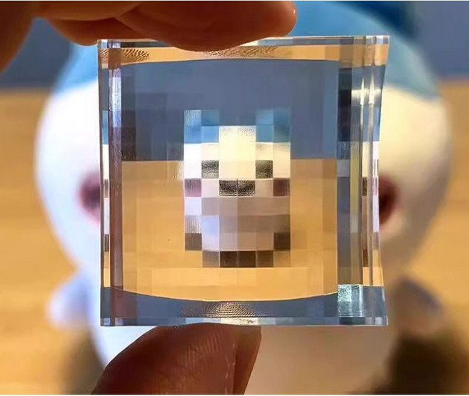 픽셀큐브렌즈 8비트 감성 촬영소품 레트로 픽셀 필터 감성사진 영상촬영 오브제, 1세트, 프리즘 3개 + 열쇠고리 3개