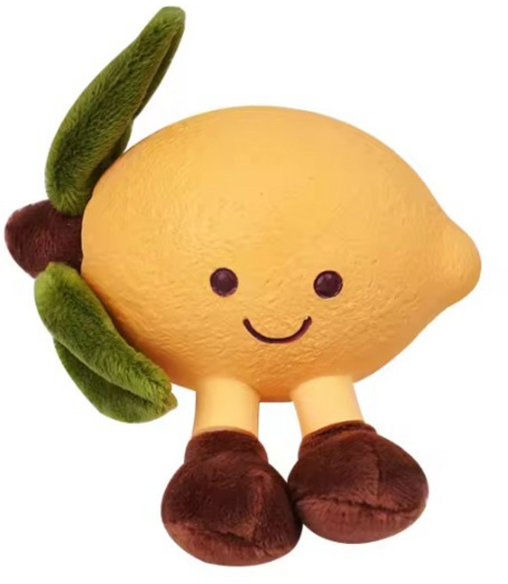 [포넥도] 이파리 심쿵 과일즈 강아지 라텍스 장난감 삑삑이, 1개, 레몬