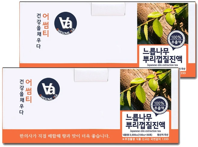 중저온추출 16시간 국산 왕느릅나무껍질 즙 진액, 60개, 100ml - 쿠팡