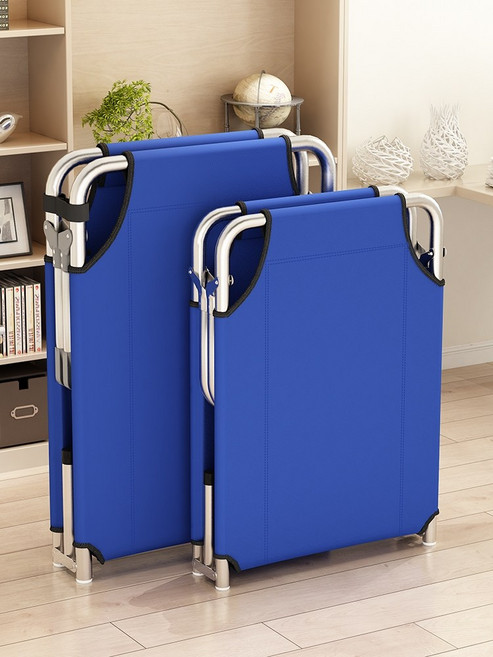 소형 야전 접이식 간이 침대 의자 거실 야외 휴식 낮잠 캠핑, 02.소형 블루(162x53x28cm)