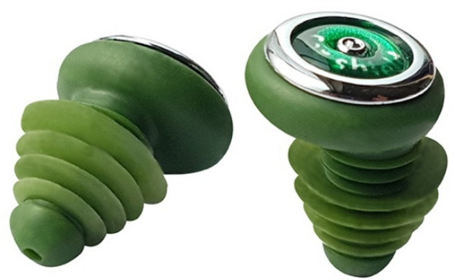 EP-2등급 EAR SHIELD 이어쉴드 소음차단귀마개 소방관 헬기조종사 철도공사 발전소 포병 사격장 자동자조립라인 산업현장소음 GREEN, 1개, 1쌍